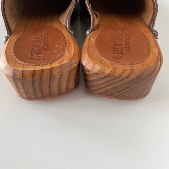 Geier Wally Austria Multicolored Tooled Leather Slip On Mule Clog size 39 - Picture 5 of 6